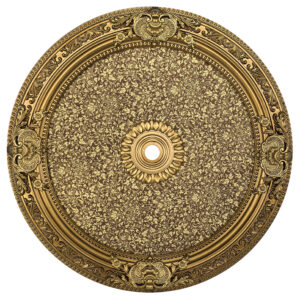 Add a majestic focal point to your ceiling with the Antique Gold Baroque Round Ceiling Medallion. Rich in opulence and old-world charm